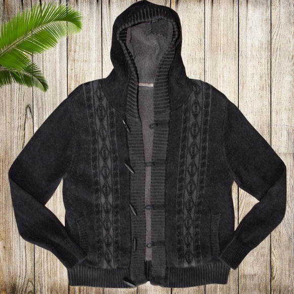 Dkny Sweaters - DKNY Jeans Heavy Hooded Cardigan Size Medium